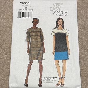 Vogue women's plus size dress sewing pattern